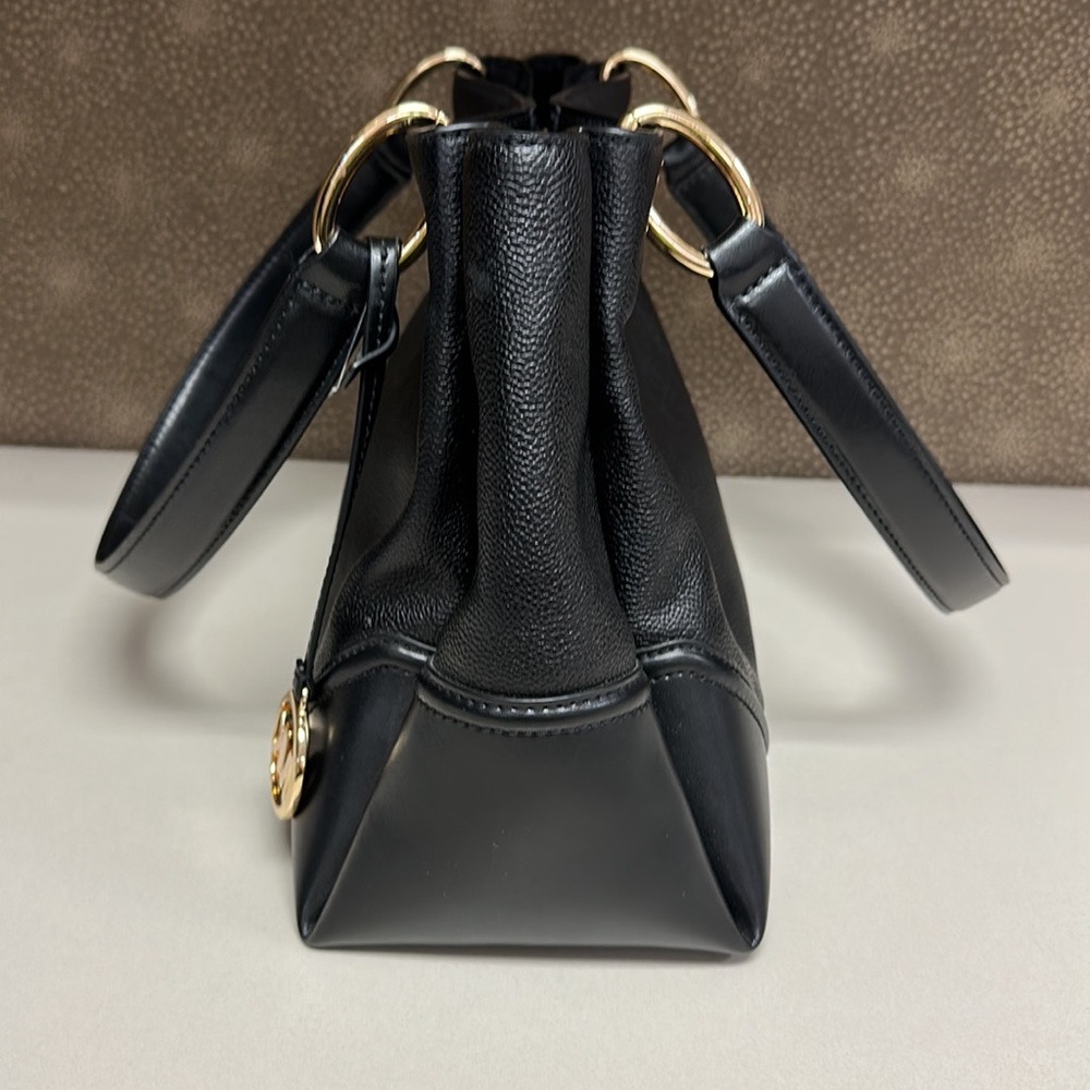🔥🔥🔥NEW Michael Kors Nicole Large Black Leather Shoulder Bag Tote - Picture 11 of 16